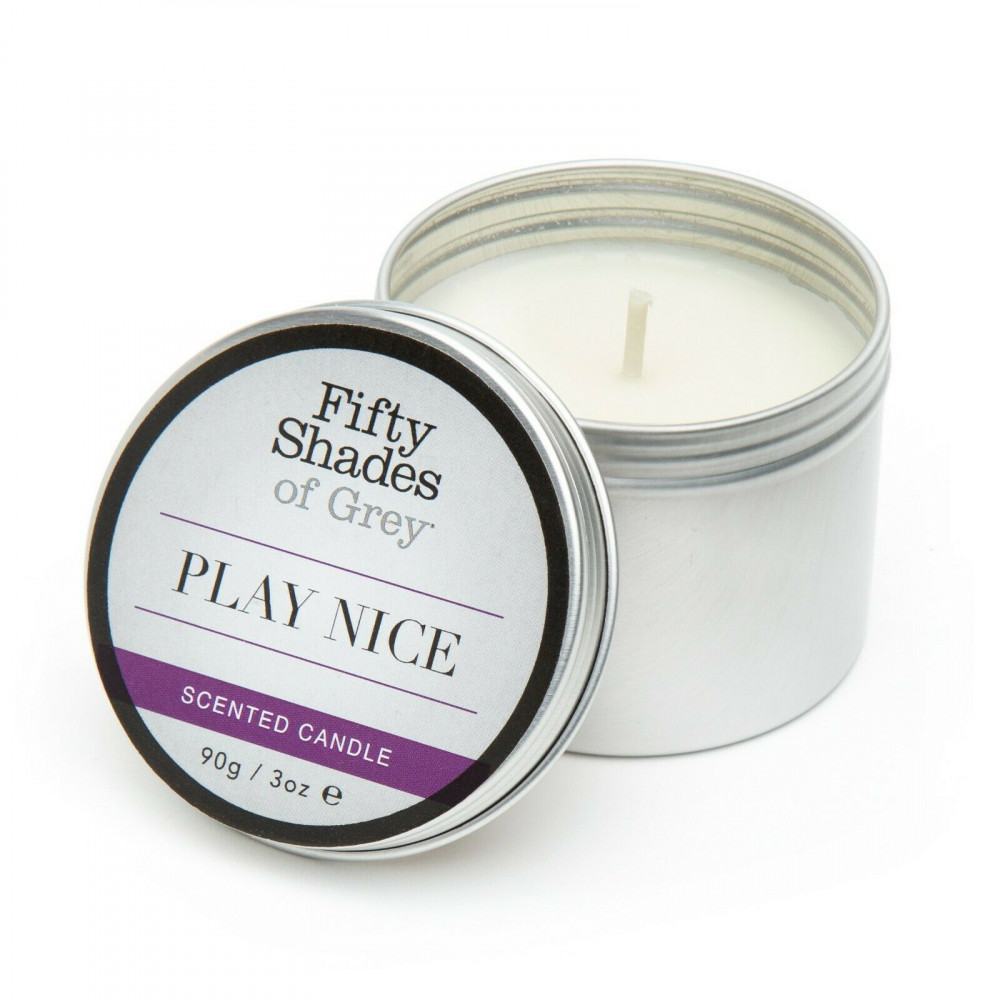 Массажные свечи - Ароматическая свеча Fifty Shades of Gray Play Nice Vanilla Candle с ароматом ванили, 90 г