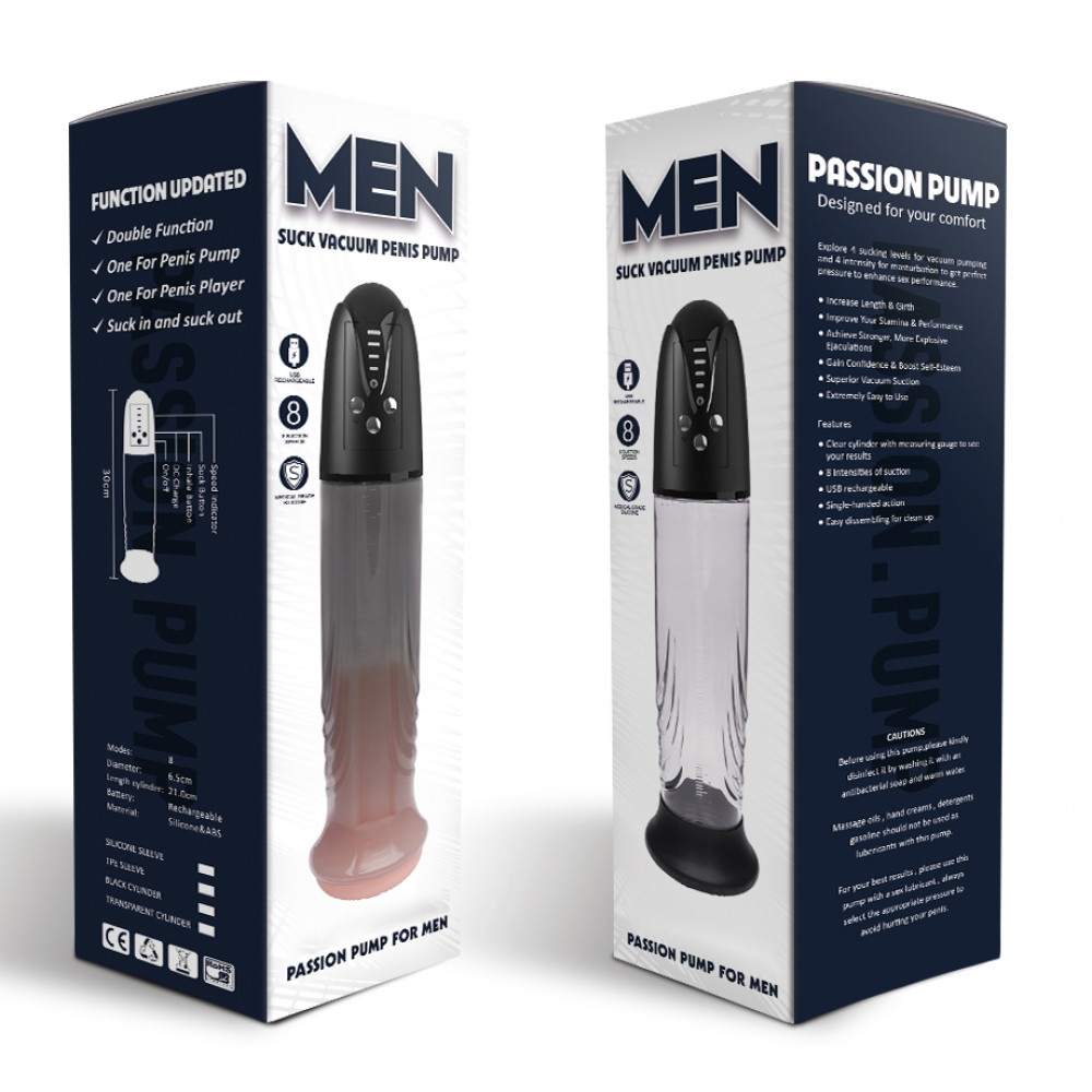 Помпи - Автоматична вакуумна помпа із зарядкою від USB CANWIN Passion Pump Men - P668AU 10