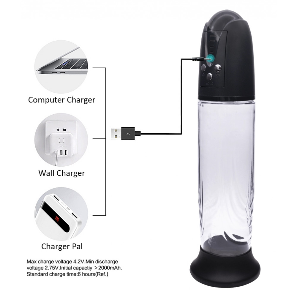 Помпи - Автоматична вакуумна помпа із зарядкою від USB CANWIN Passion Pump Men - P668AU 5