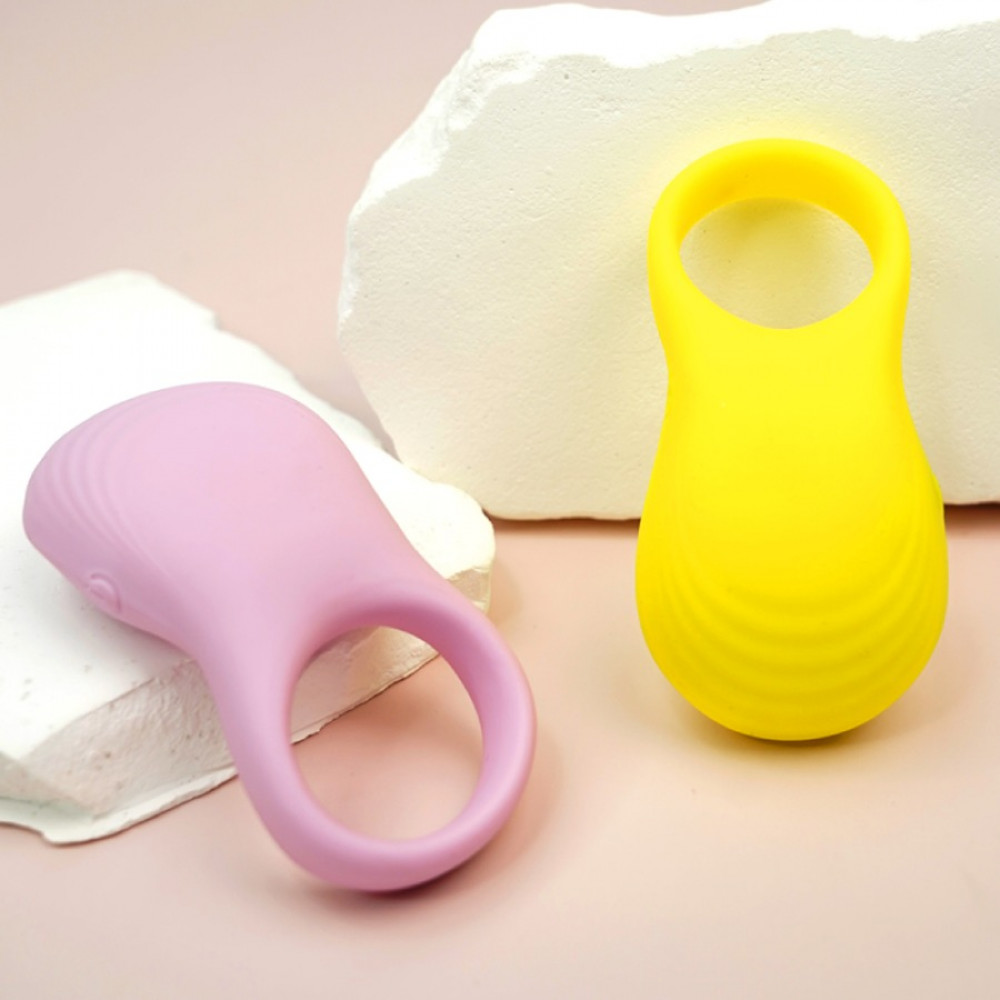 Эрекционные кольца с вибрацией - Эрекционное виброкольцо Sweet Em с пультом, розовый, 8.5 х 4.5 см 4