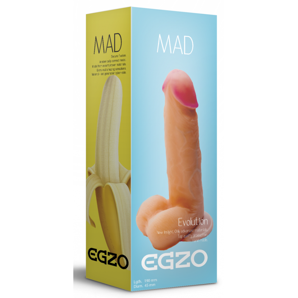 Разное - Фаллоимитатор EGZO Ciberskin DS002 ( 19 см х 4,5 см ) 4