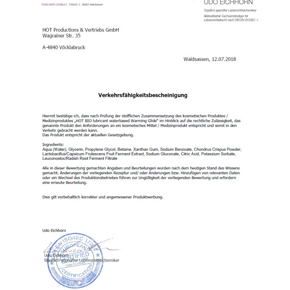 Разное - Лубрикант на водной основе Hot Bio lubricant Superglide Xtreme, 100 мл 1