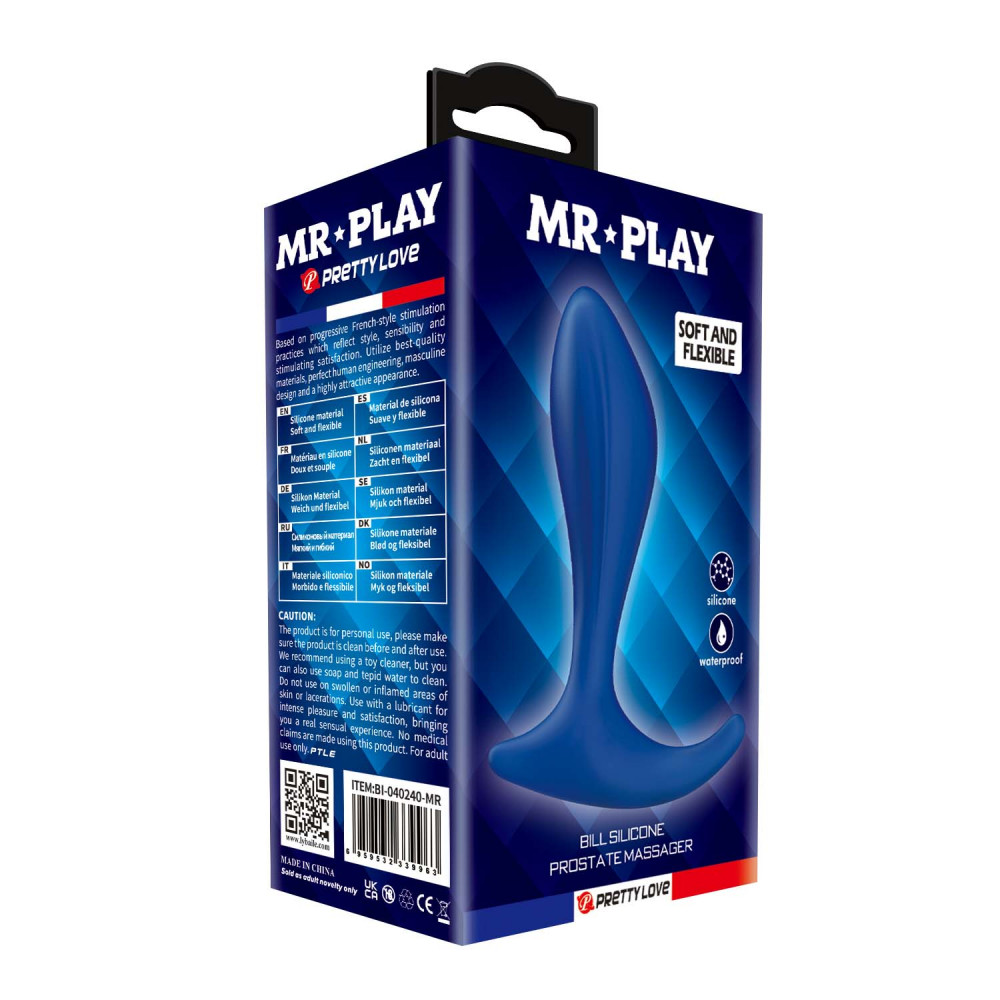  - Масажер простати MR.PLAY - Bill Silicone Prostate Massager, BI-040240-MR 7