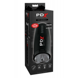 Мастурбатор Pipedream PDX Elite с вибрацией и всасыванием, черный, 22 см