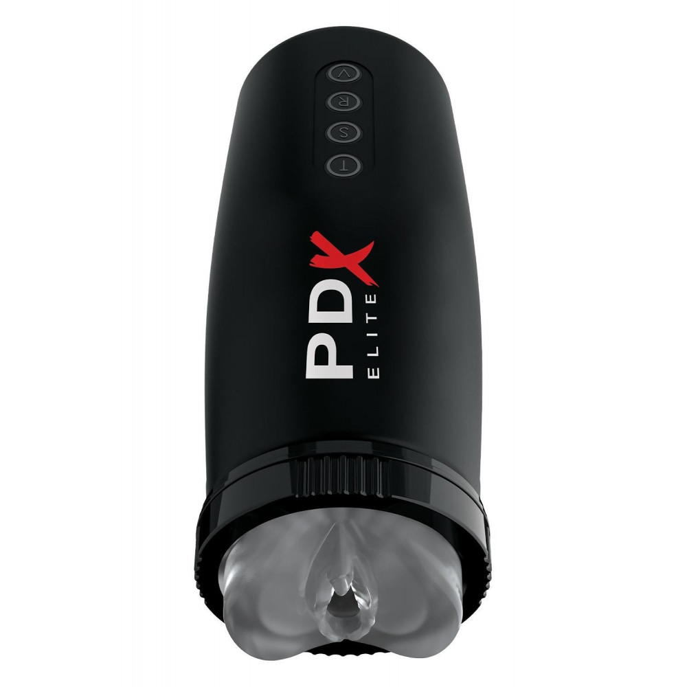 Мастурбаторы с вибрацией - Мастурбатор Pipedream PDX Elite с вибрацией и всасыванием, черный, 22 см 1