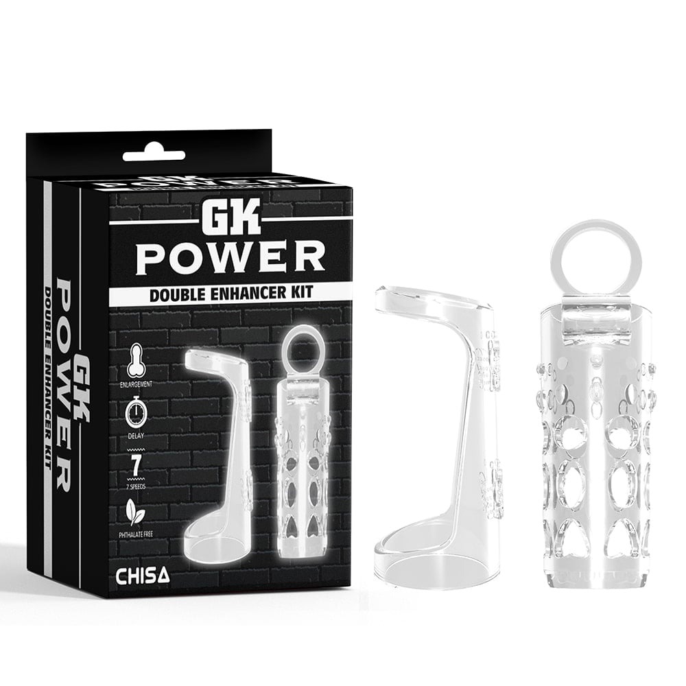 Секс игрушки - Насадка на пенис Chisa Double Enhancer Kit-Clear-GK Power