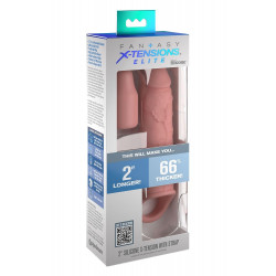 Насадка на пенис Pipedream Fantasy X-tensions Elite бежевая, 21 см