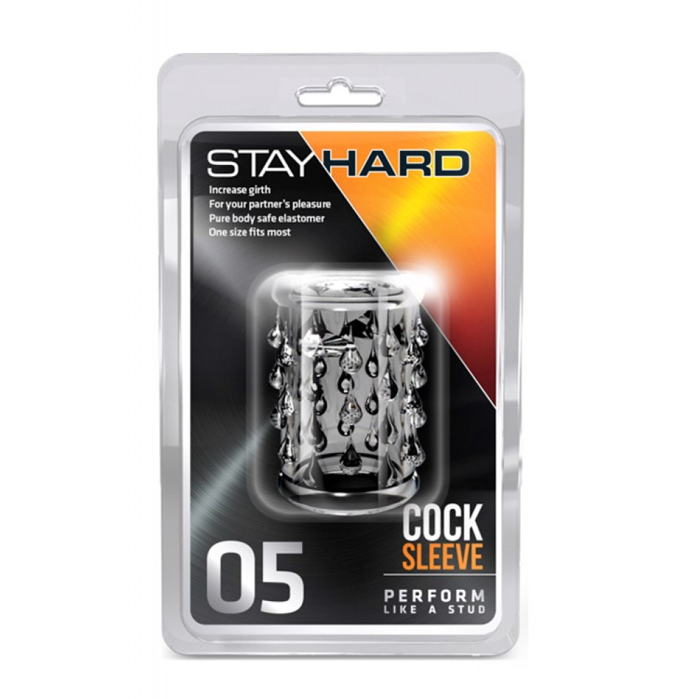 Эрекционные кольца и насадки - Насадка STAY HARD - COCK SLEEVE 05, CLEAR