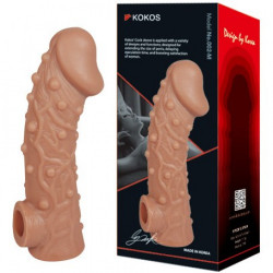 K45207 Насадка на пенис с отверстием для мошонки Kokos 15,6 см. CS 002-M