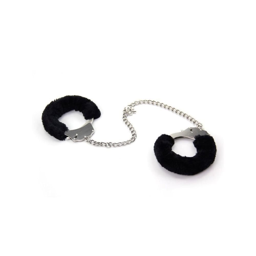 Різне - Окови на ноги металеві Roomfun з чорним хутром