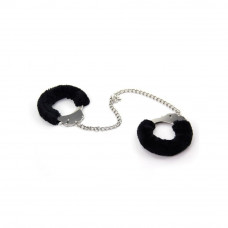 Окови на ноги металеві Roomfun з чорним хутром