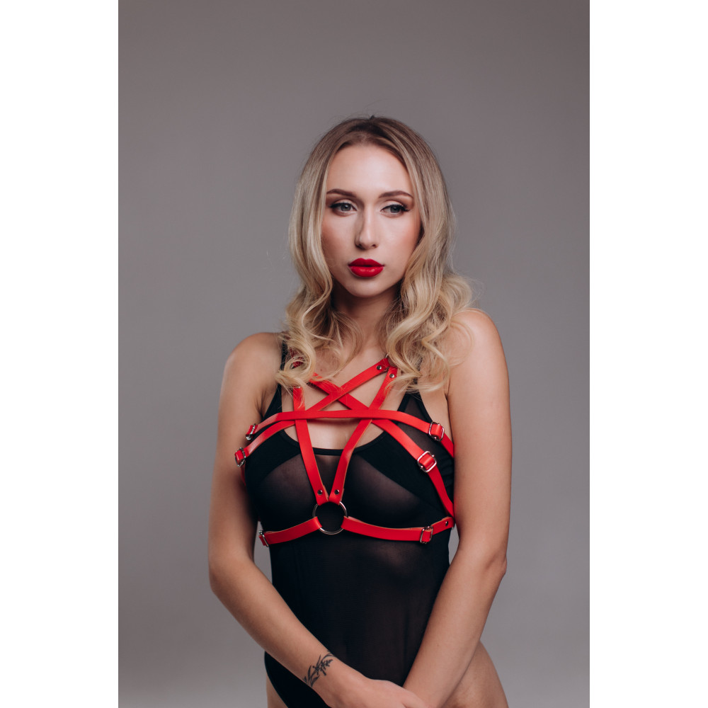 Різне - Портупея у вигляді зірки A5 Candy Hero A5 поліуретан, червона, One Size