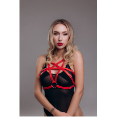 Портупея у вигляді зірки A5 Candy Hero A5 поліуретан, червона, One Size