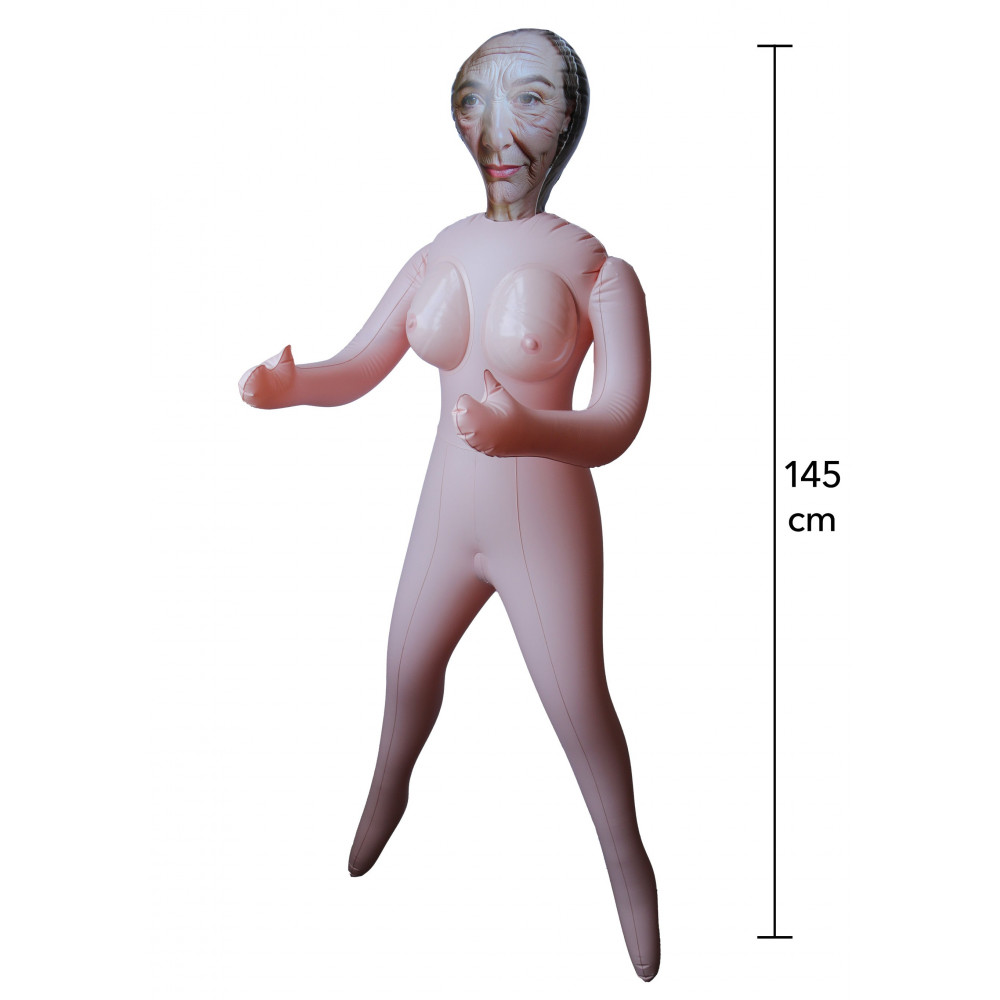 Мастурбатори - Секс-лялька Hidden Desire Horny Granny з вагіною, бежева, 145 см 1