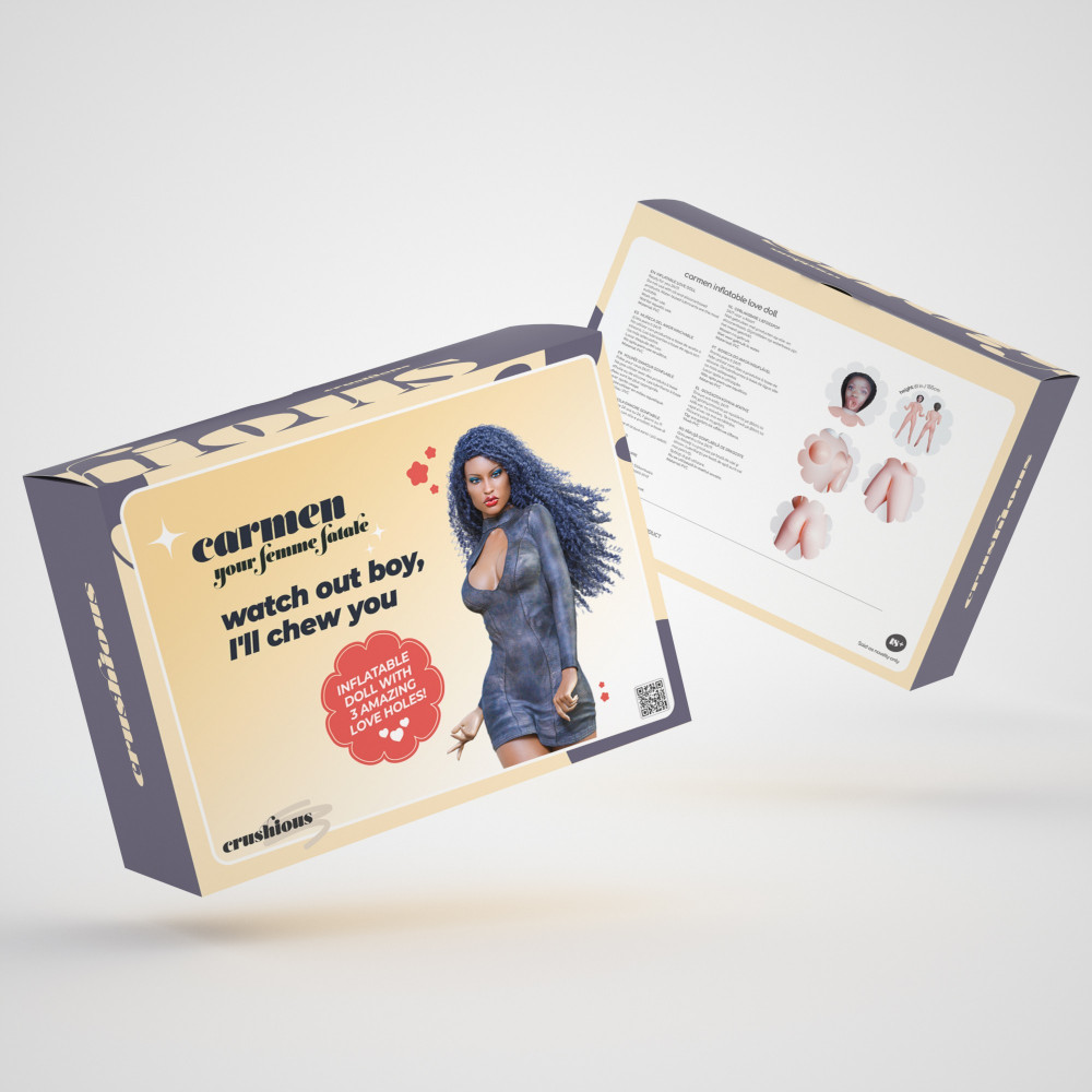 Мастурбаторы - Секс-кукла с 3 отверстиями Crushious Carmen, бежевая, 155 см 1