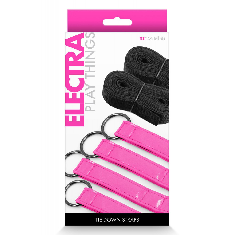 БДСМ игрушки - Система фиксации к кровати NS Novelties ELECTRA BED RESTRAINT STRAPS PINK