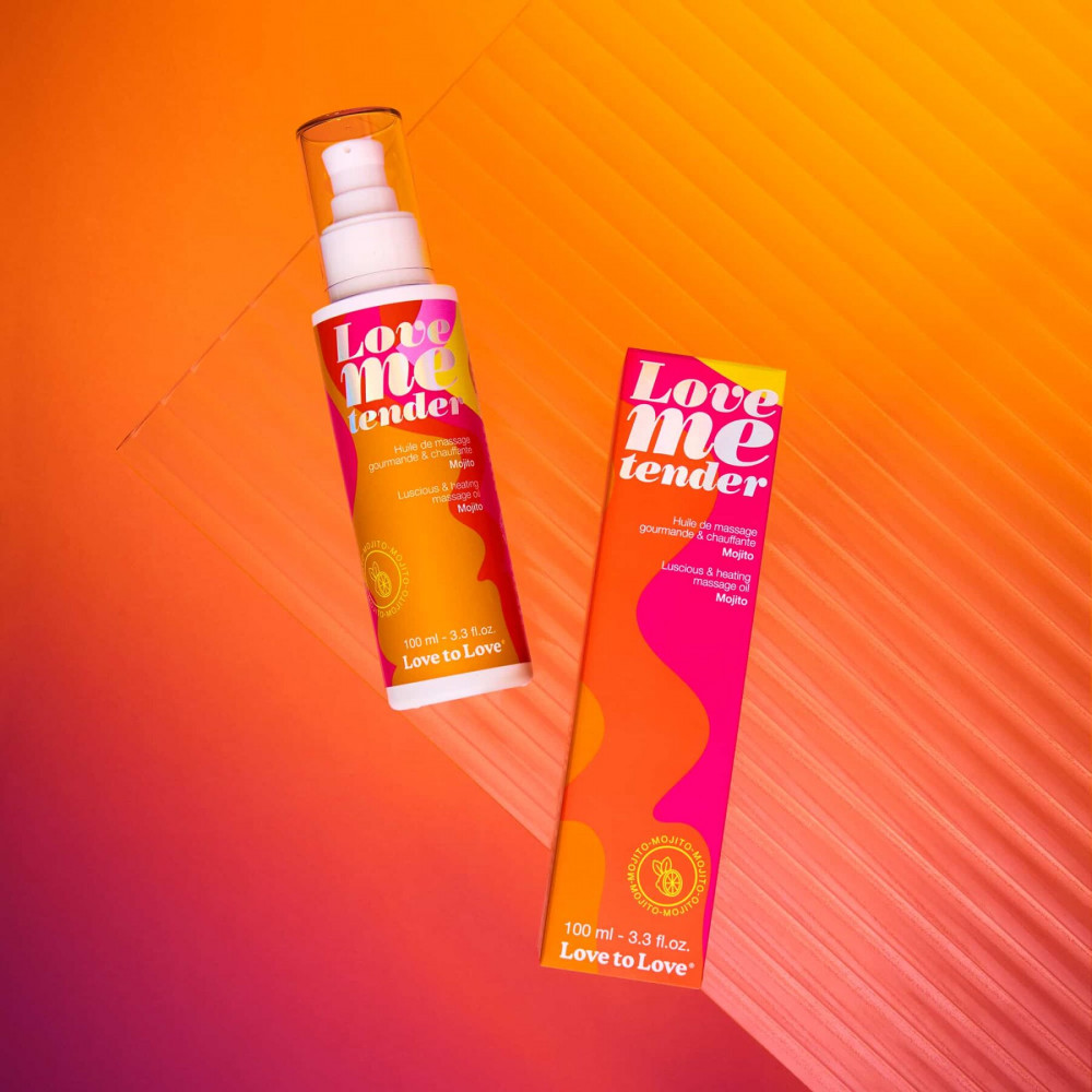 Для масажу - Масажна олія Love To Love - Love Me Tender, Mojito (100 мл), аромат мохіто, без парабенів 1
