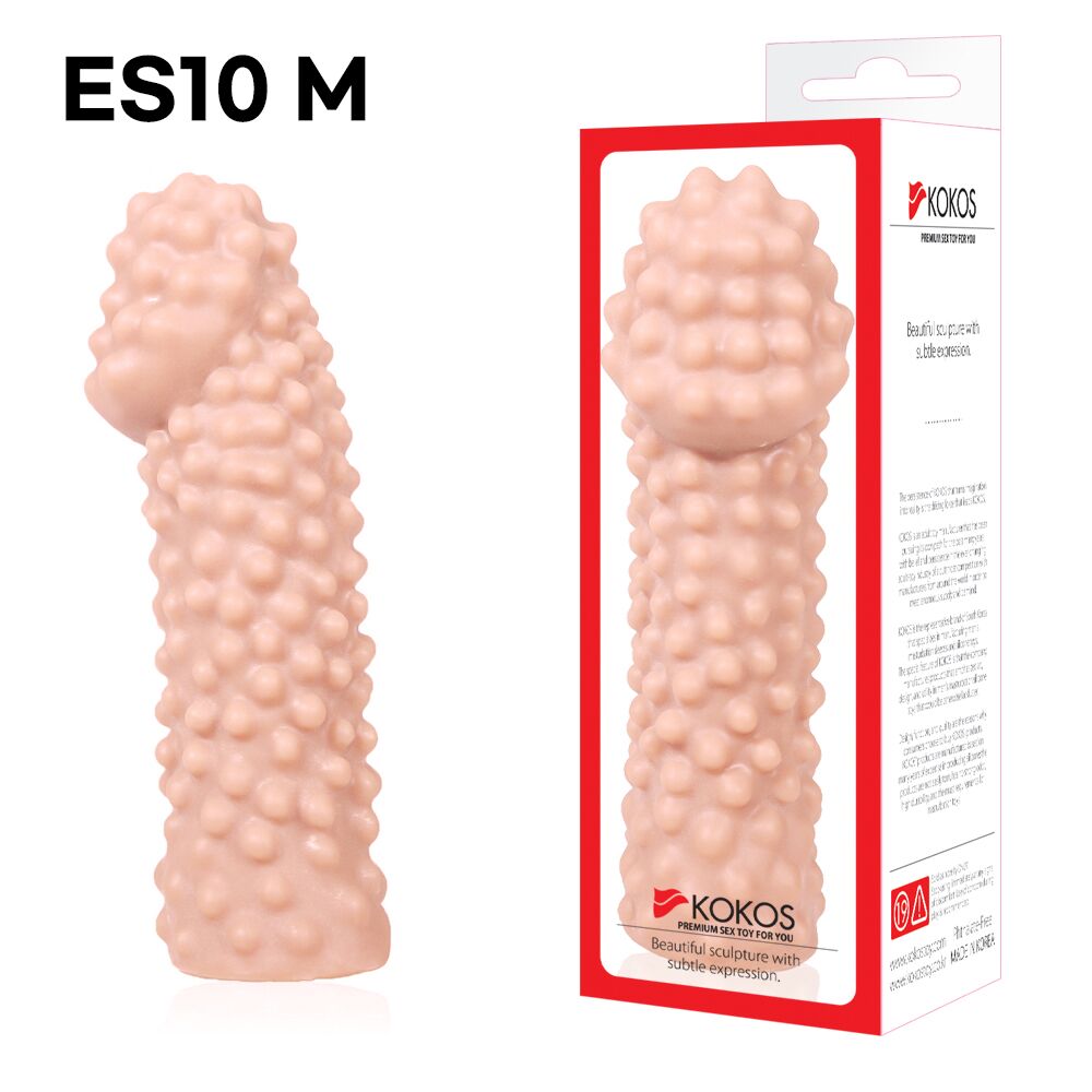 Эрекционные кольца без вибрации - Насадка на член Kokos Extreme Sleeve ES.10 размер M 7