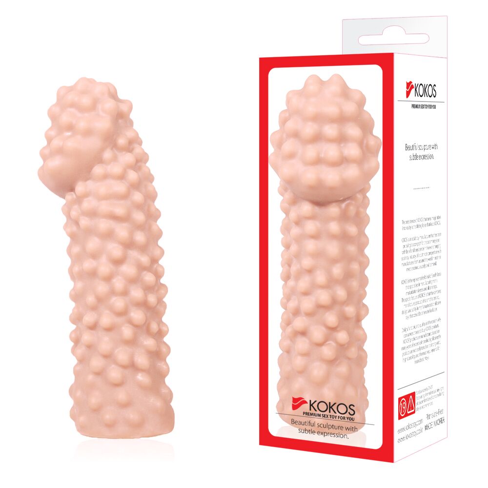 Эрекционные кольца без вибрации - Насадка на член Kokos Extreme Sleeve ES.10 размер M 8