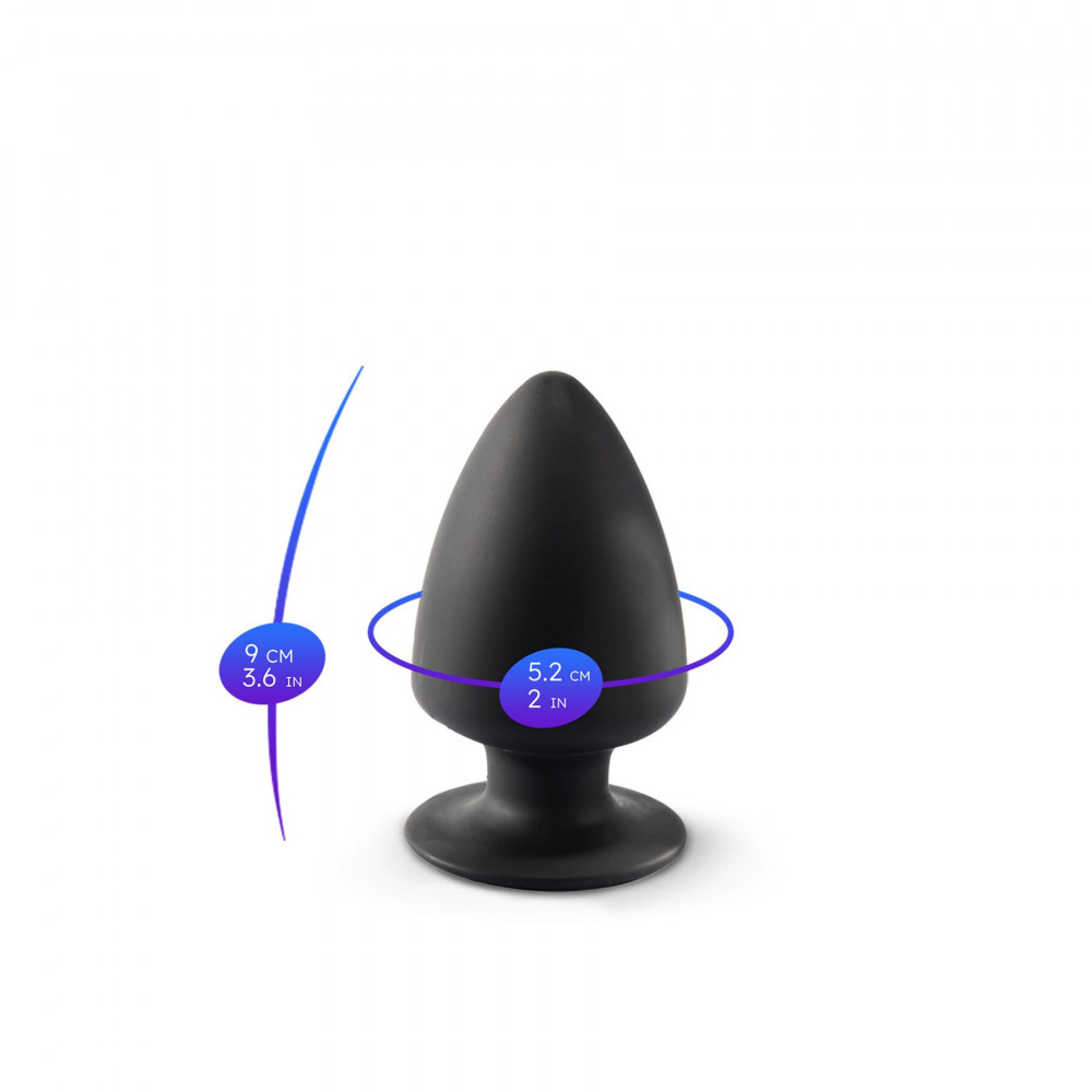 Анальные игрушки без вибрации - Анальная пробка SilexD (Model 1 size S) двухслойная, силикон+Silexpan, диаметр 5см 1