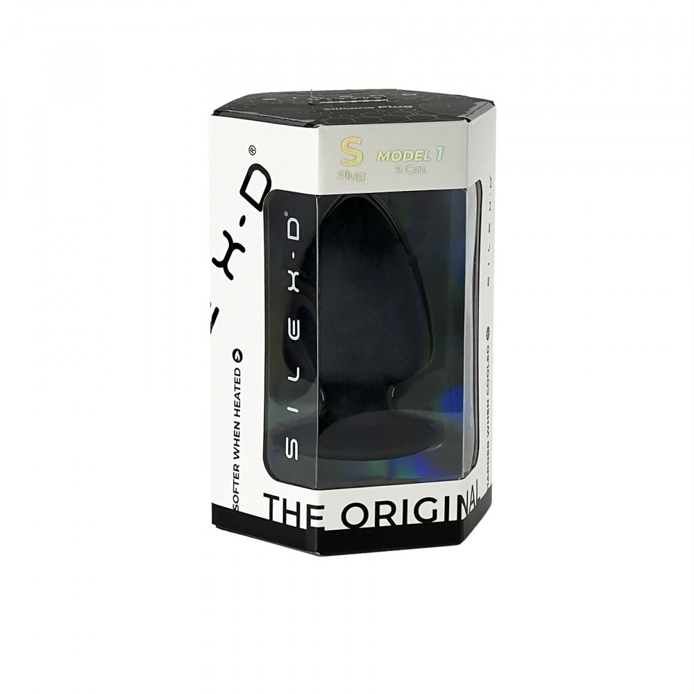 Анальные игрушки без вибрации - Анальная пробка SilexD (Model 1 size S) двухслойная, силикон+Silexpan, диаметр 5см 2