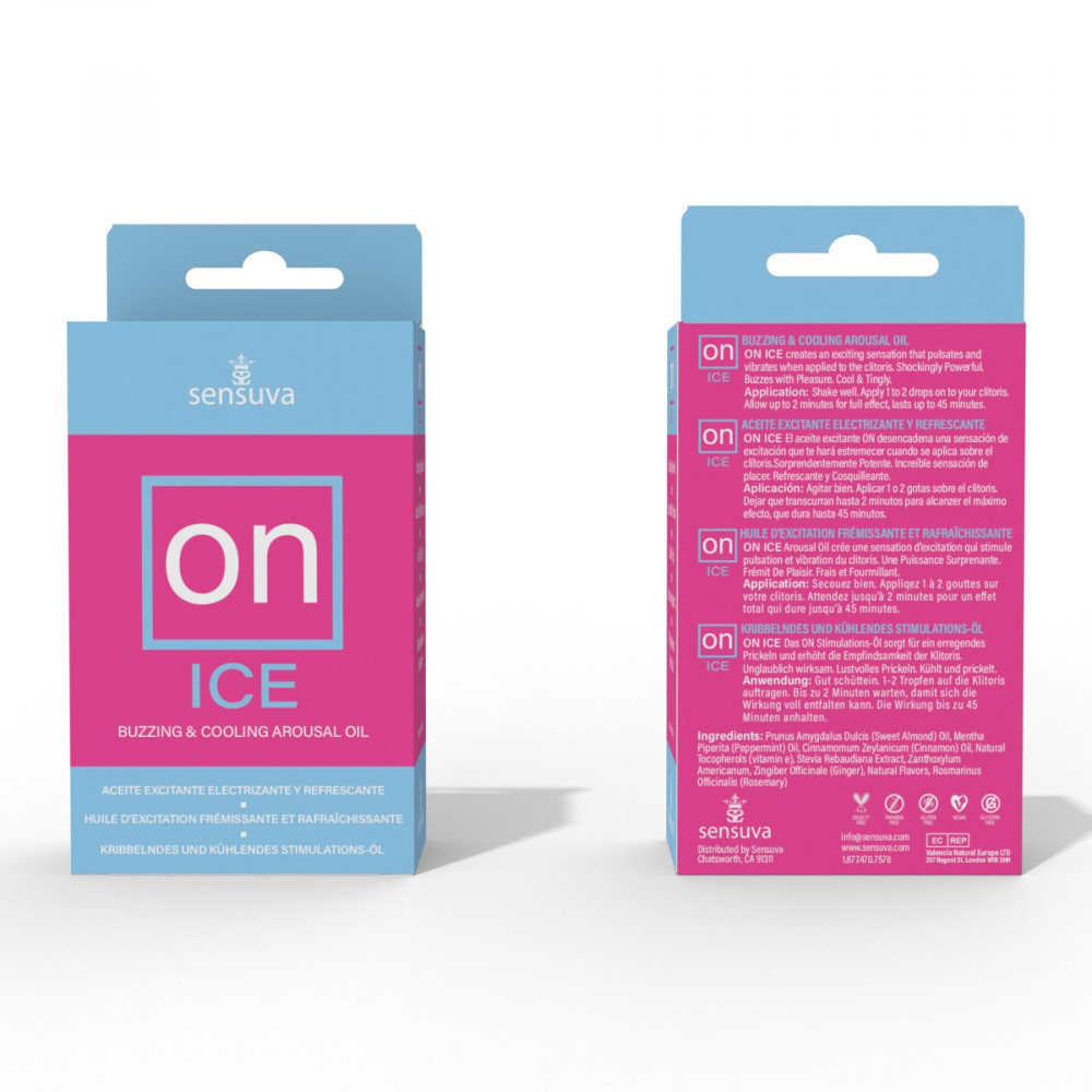 Средства для возбуждения - Возбуждающие капли для клитора Sensuva – ON Arousal Oil for Her Ice (5 мл) охлаждающие, до 30 минут 1