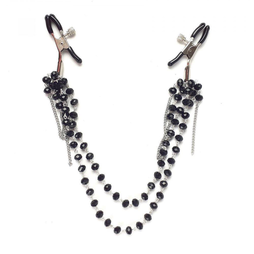 Интимные украшения - Зажимы для сосков Art of Sex - Nipple clamps Sexy Jewelry Black