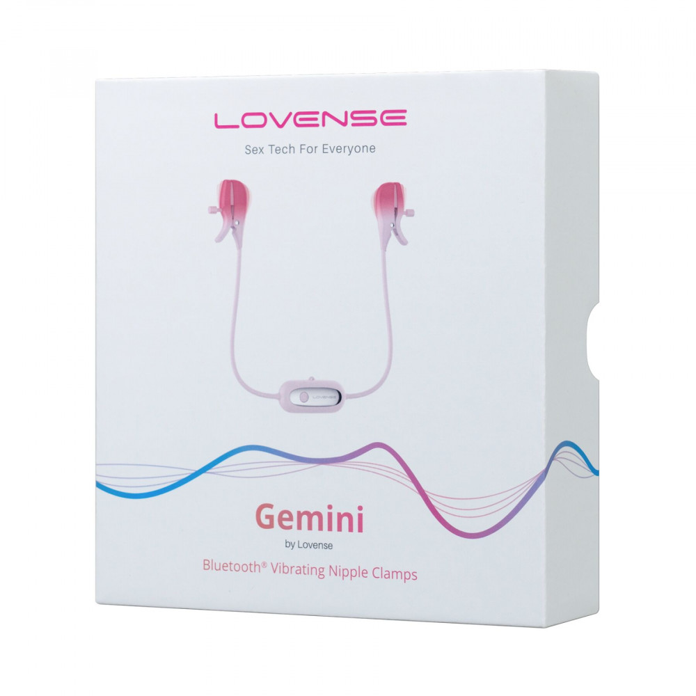 Для груди и сосков - Смарт-вибратор для груди Lovense Gemini, регулировка сжатия соска, можно носить 2