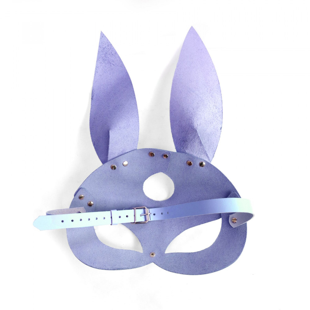 Маски - Кожаная маска Зайки Art of Sex - Bunny mask, цвет Лавандовый 2