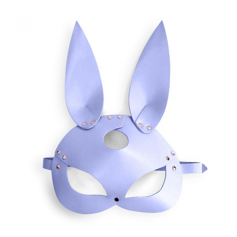 Маски - Кожаная маска Зайки Art of Sex - Bunny mask, цвет Лавандовый 3