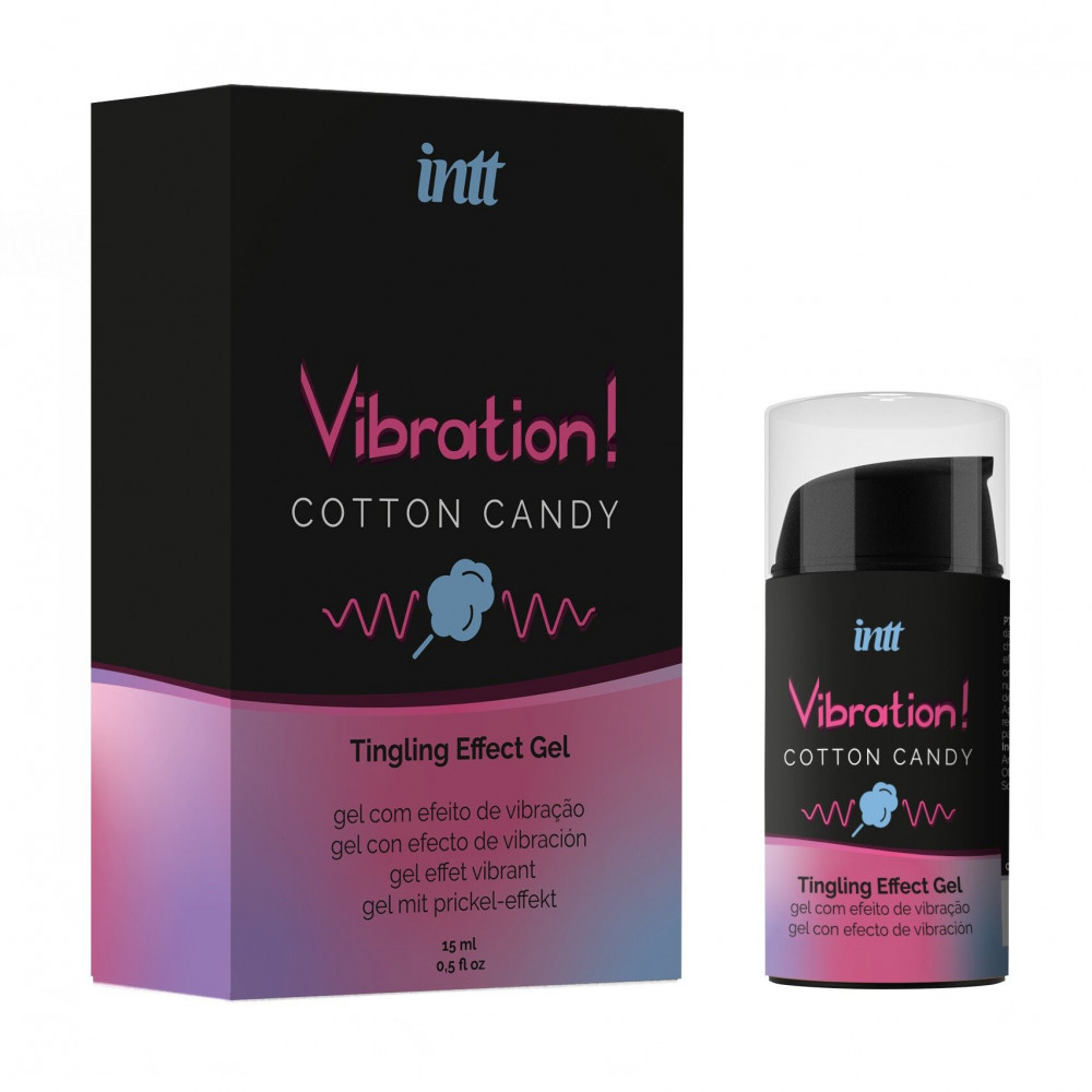 Женские возбудители - Жидкий вибратор Intt Vibration Cotton Candy (15 мл), густой гель, очень вкусный, действует до 30 мин