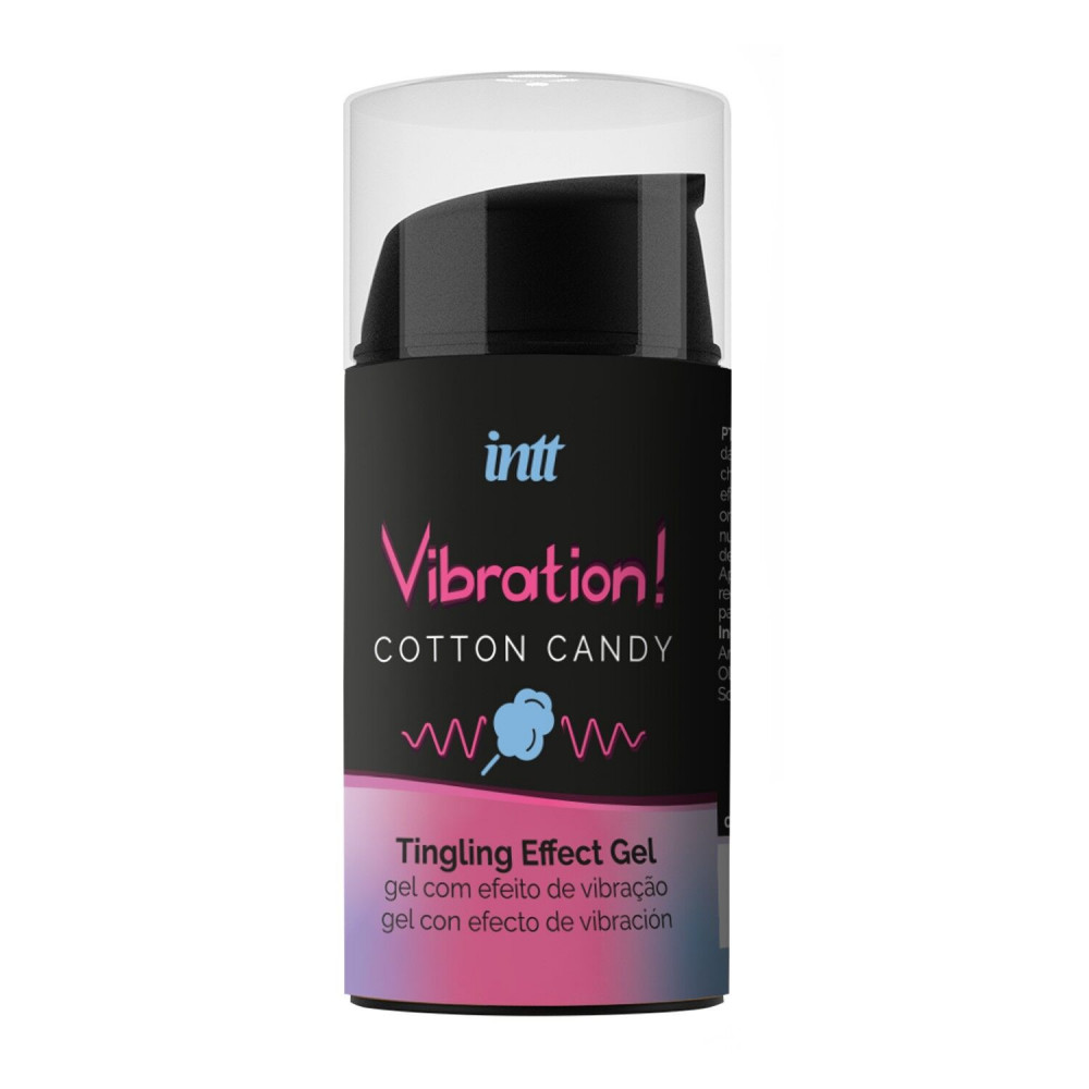 Женские возбудители - Жидкий вибратор Intt Vibration Cotton Candy (15 мл), густой гель, очень вкусный, действует до 30 мин 1