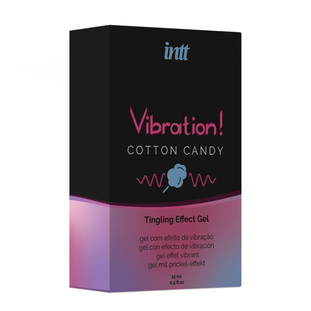 Женские возбудители - Жидкий вибратор Intt Vibration Cotton Candy (15 мл), густой гель, очень вкусный, действует до 30 мин 2