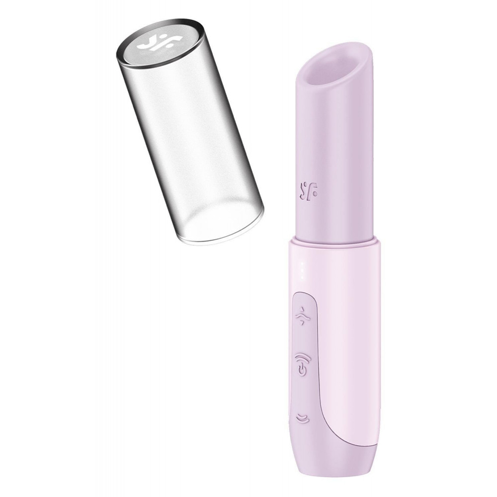 Разное - Стимулятор клитора волновой Satisfyer Secret Kiss в форме помады, розовый