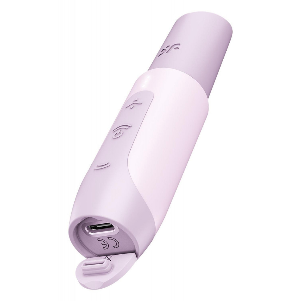 Разное - Стимулятор клитора волновой Satisfyer Secret Kiss в форме помады, розовый 4