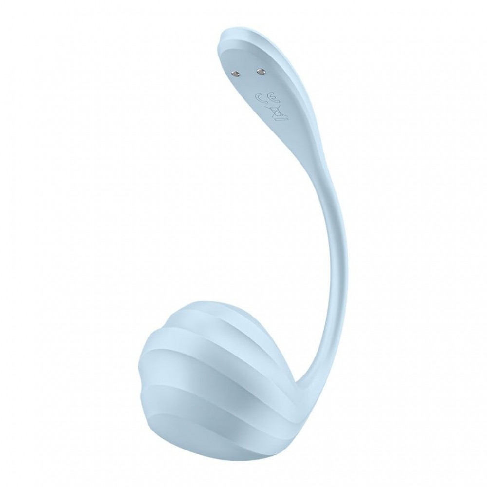 Виброяйцо - Смарт-виброяйцо Satisfyer Smooth Petal Connect App Light Blue 3