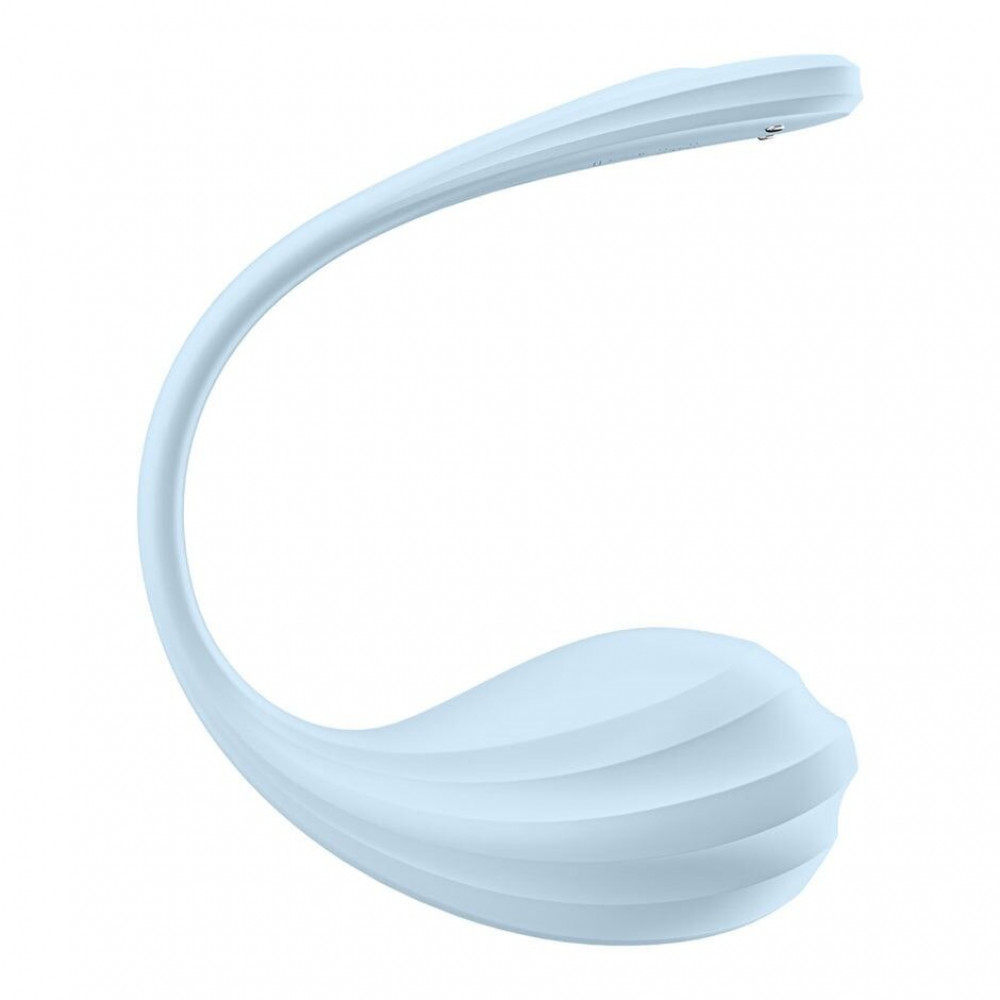 Виброяйцо - Смарт-виброяйцо Satisfyer Smooth Petal Connect App Light Blue 5