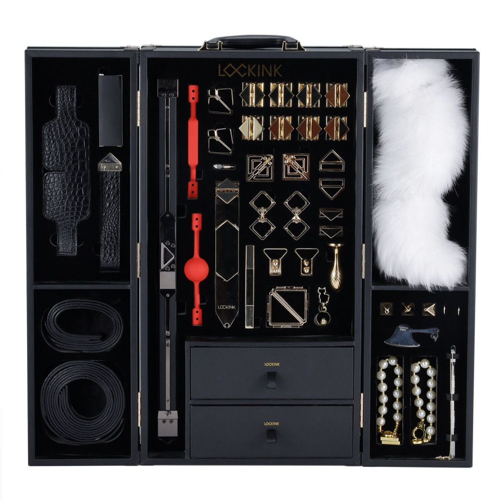 Наборы для БДСМ - БДСМ-набор LOCKINK All-in-1 BDSM Play Kit - Crocodile Leather