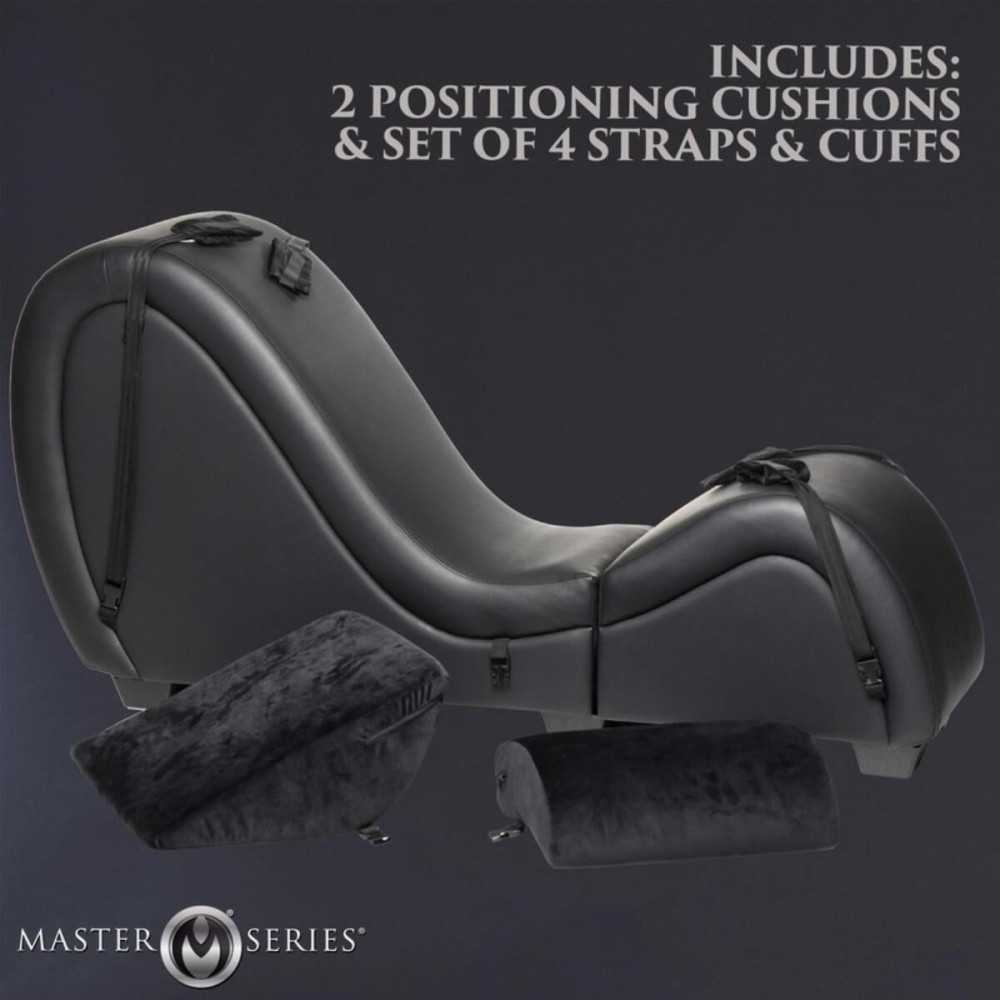  Аксессуары - Секс-кресло с подушками Master Series Kinky Sex Lounge with Cushions - Black 9