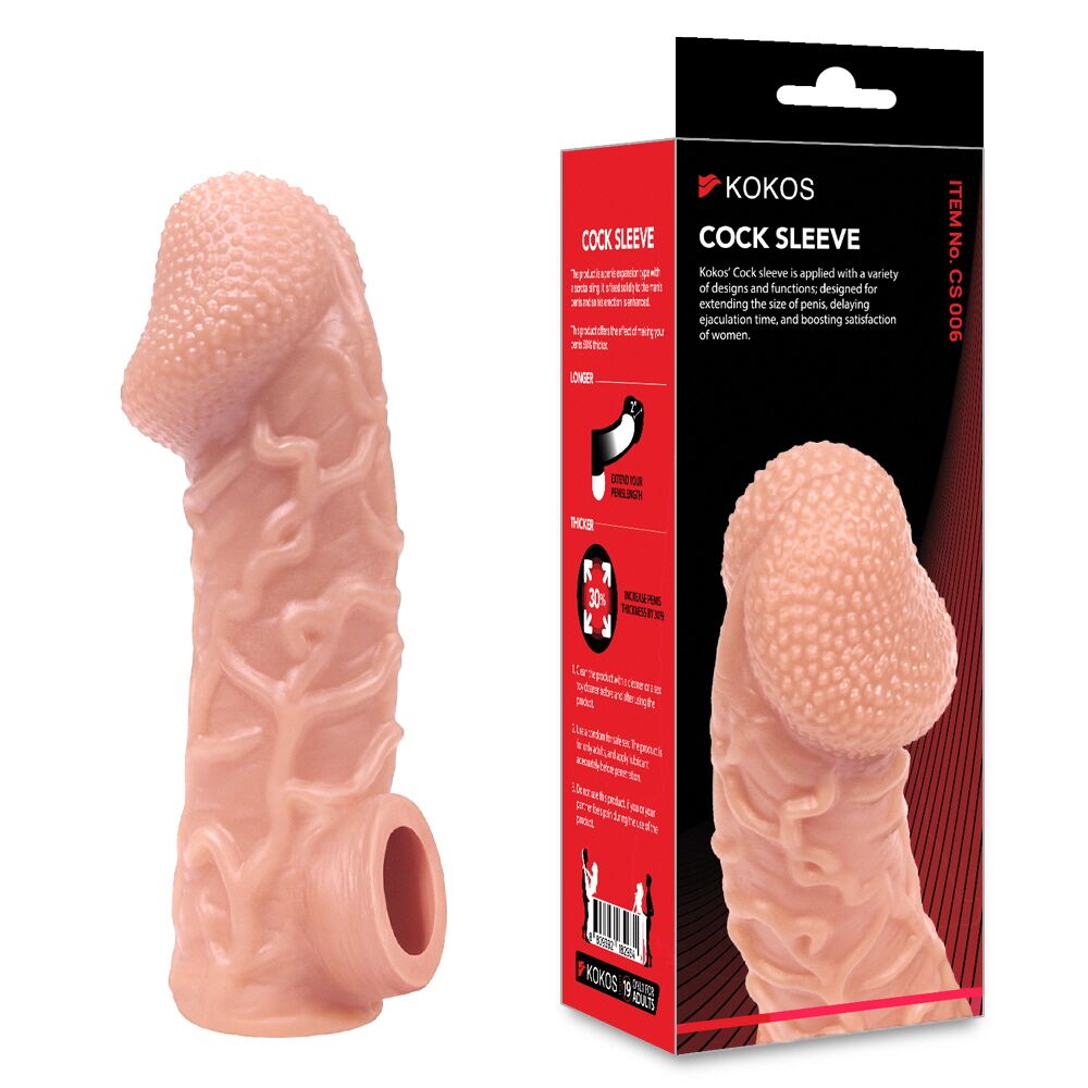 Эрекционные кольца без вибрации - Насадка на член Kokos Cock Sleeve CS 006 L 1