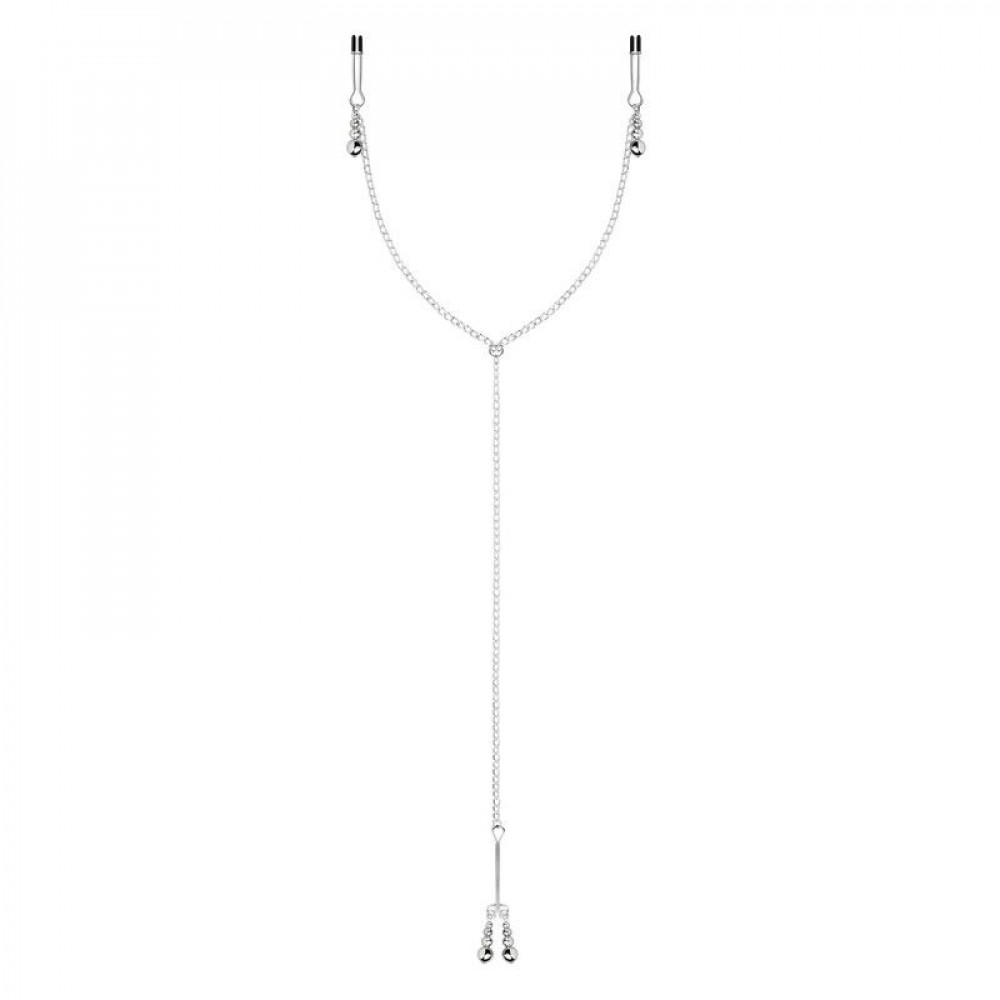 Різне - Затискачі для сосків та клітора Bedroom Fantasies: Nipple and Clitoris Clamps - Silver 2