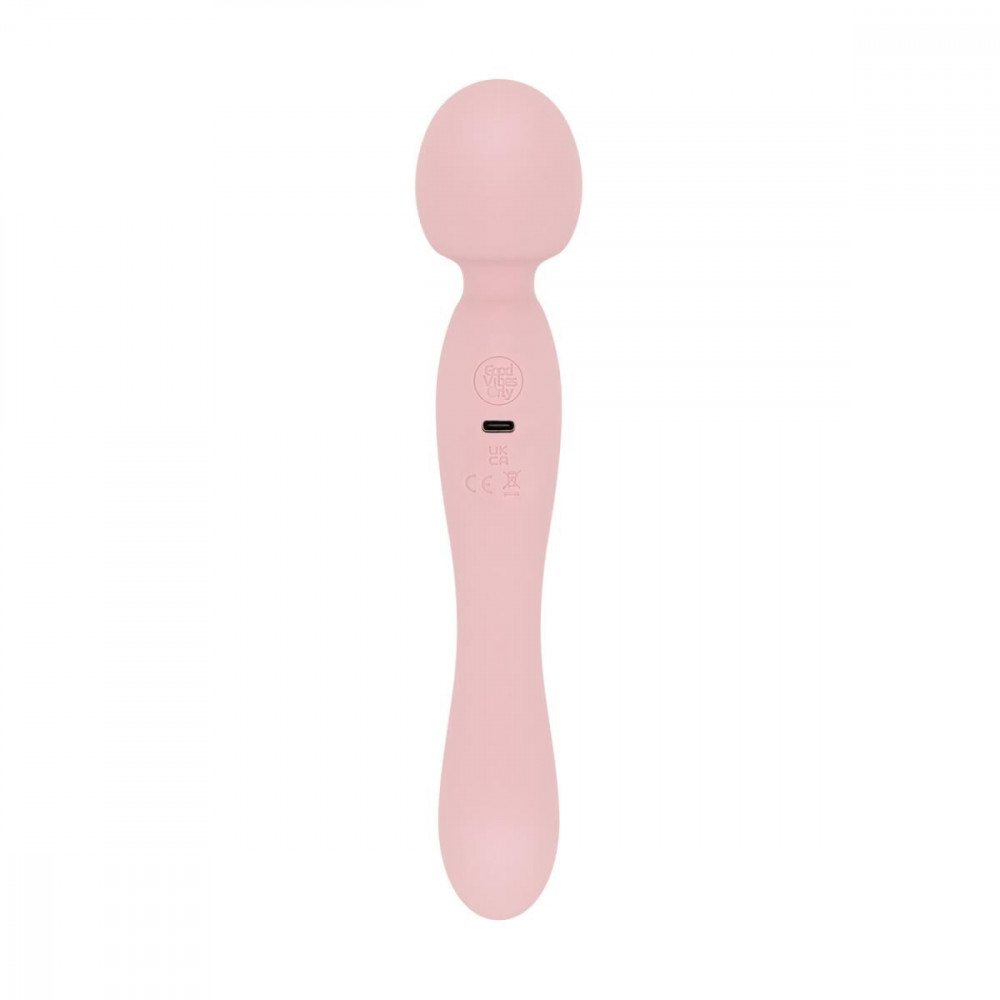 Для LGBTQ+ - Вібромасажер Good Vibes Only - SIMI Double-Sided Wand Vibrator Soft Silicone - Pink 2