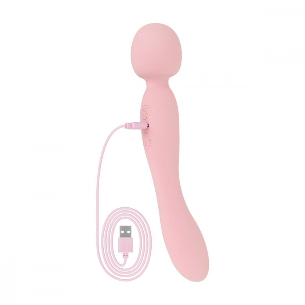 Для LGBTQ+ - Вібромасажер Good Vibes Only - SIMI Double-Sided Wand Vibrator Soft Silicone - Pink 6