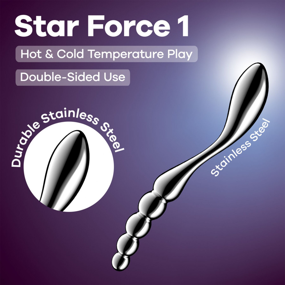 Фалоімітатор - Металевий дилдо Satisfyer Star Force 1 5