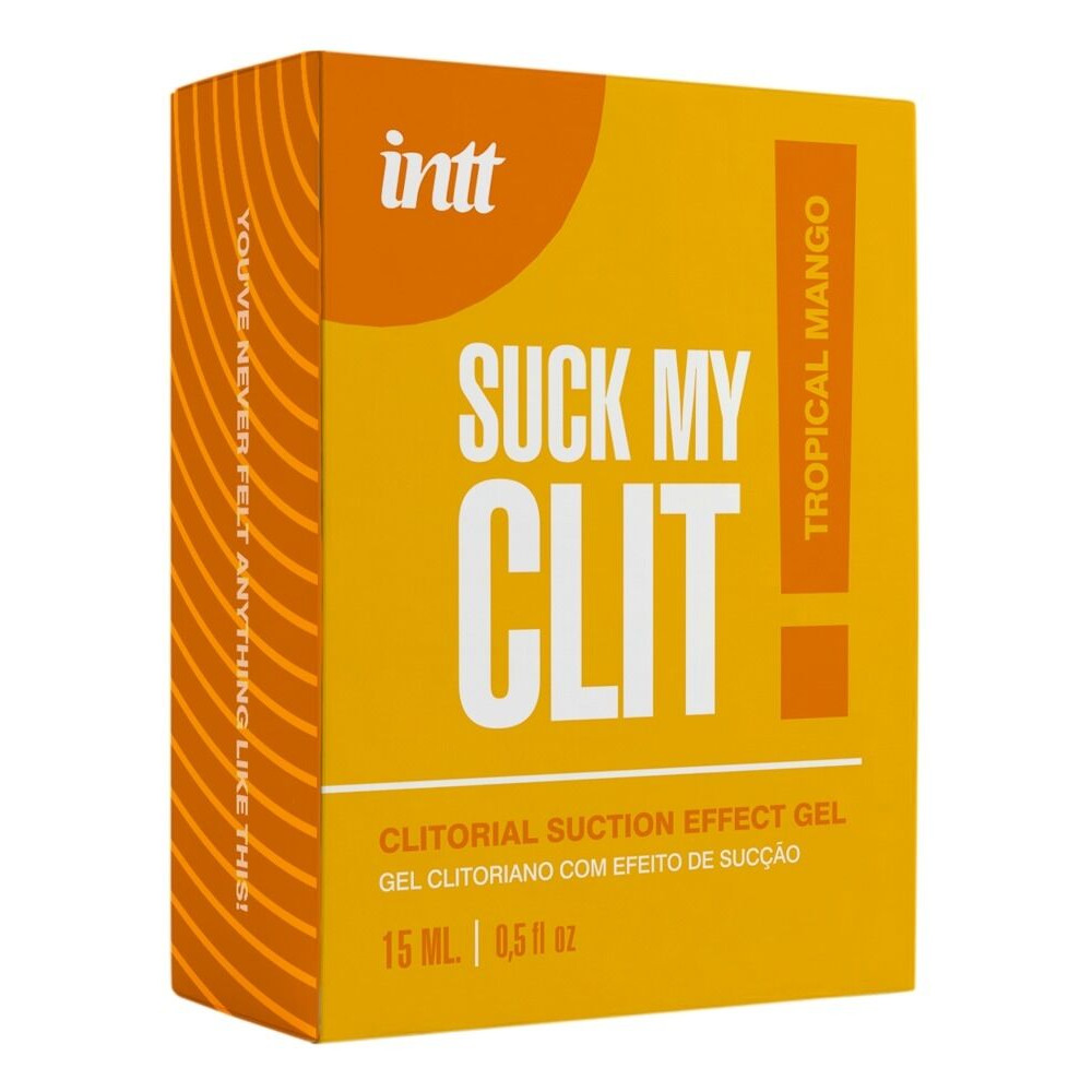 Засоби для збудження - Смоктайзер для клітора Intt Suck My Clit Tropical Mango (15 мл), манго, гель з ефектом посмоктування 3