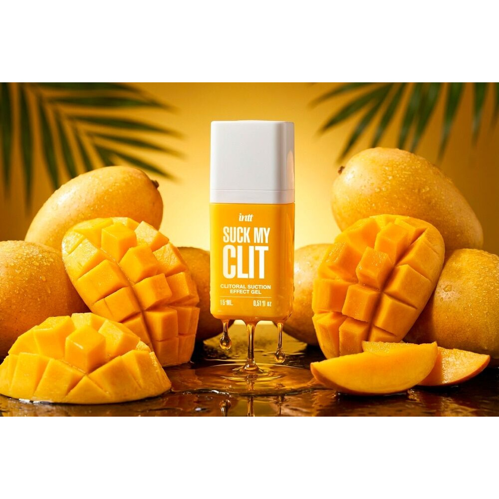 Засоби для збудження - Смоктайзер для клітора Intt Suck My Clit Tropical Mango (15 мл), манго, гель з ефектом посмоктування 7