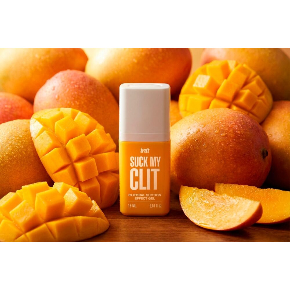 Засоби для збудження - Смоктайзер для клітора Intt Suck My Clit Tropical Mango (15 мл), манго, гель з ефектом посмоктування 5