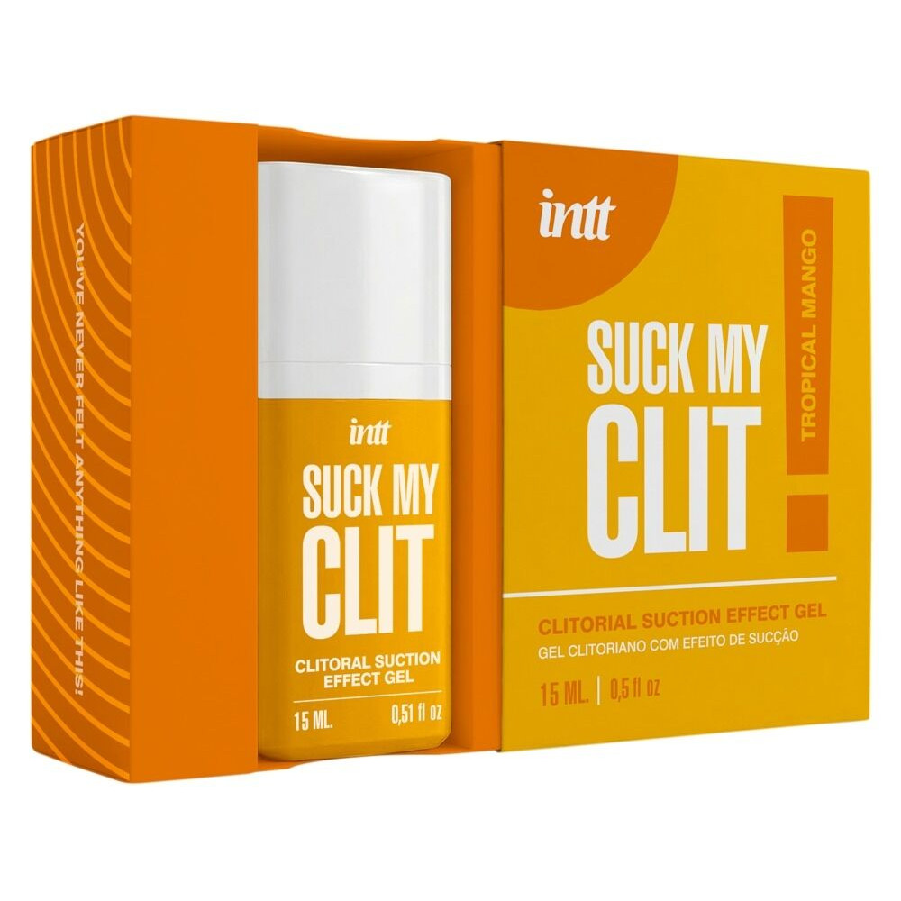 Засоби для збудження - Смоктайзер для клітора Intt Suck My Clit Tropical Mango (15 мл), манго, гель з ефектом посмоктування 2