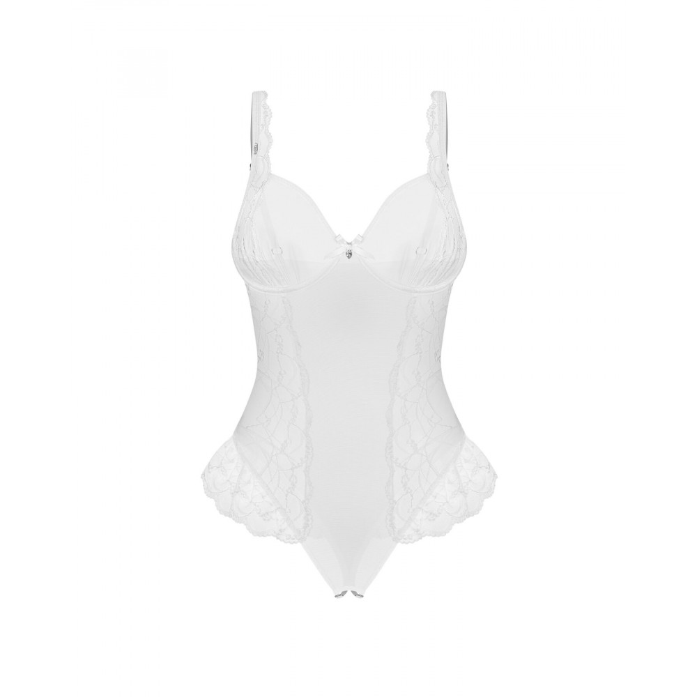 Жіноча еротична білизна - Боді Obsessive Weddya crotchless teddy L/XL 2