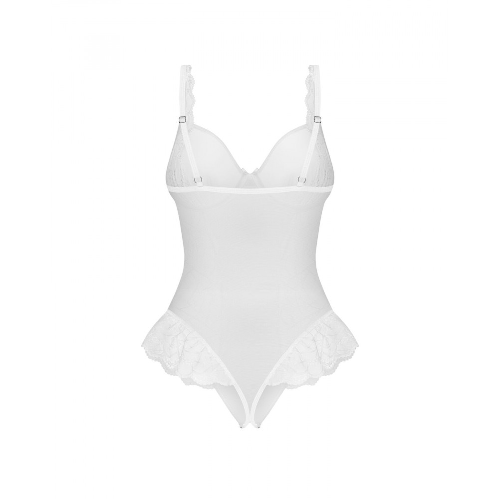 Жіноча еротична білизна - Боді Obsessive Weddya crotchless teddy L/XL 3